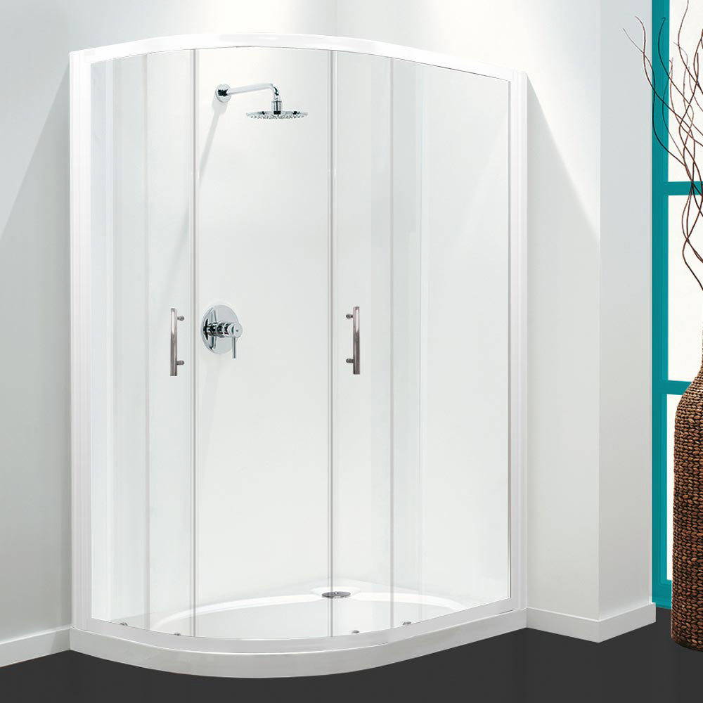 Coram Optima Offset Quadrant Shower Enclosure White Online Now