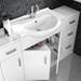 Cove 6 Piece Vanity Unit Bathroom Suite (High Gloss White - Depth 300mm) profile small image view 2 