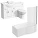 Cove Bathroom Suite with B-Shaped Shower Bath profile small image view 4 