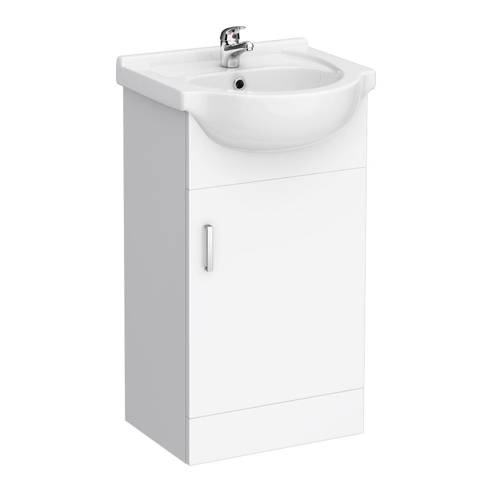 Cove White 450mm Small Vanity Unit | Victorian Plumbing.co.uk