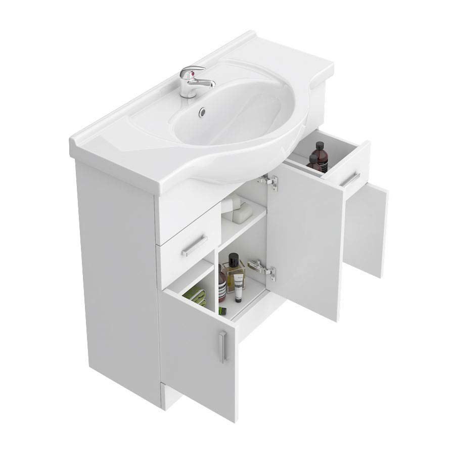 Cove White 850mm Vanity Unit | Available At Victorian Plumbing.co.uk