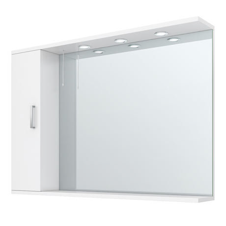 Cove White Illuminated Mirror Cabinet (1050mm Wide)