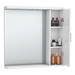 Cove White Illuminated Mirror Cabinet (750mm Wide) profile small image view 2 
