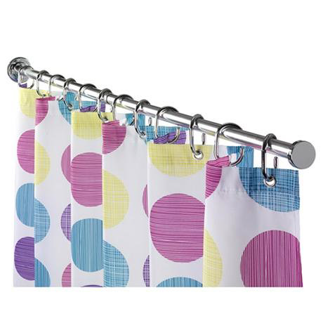 Croydex Contemporary Luxury Chrome Telescopic Spigot Shower Curtain