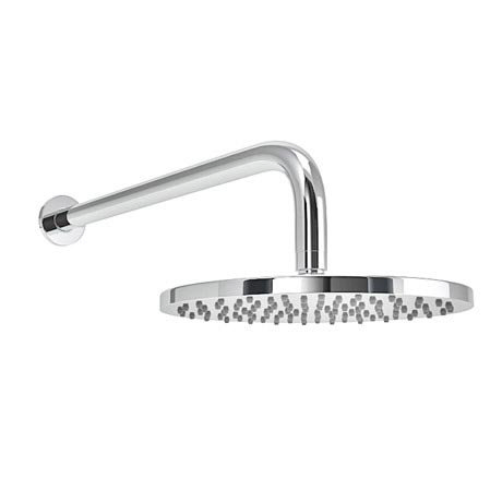Cruze 200mm Fixed Round Shower Head with Wall Mounted Arm