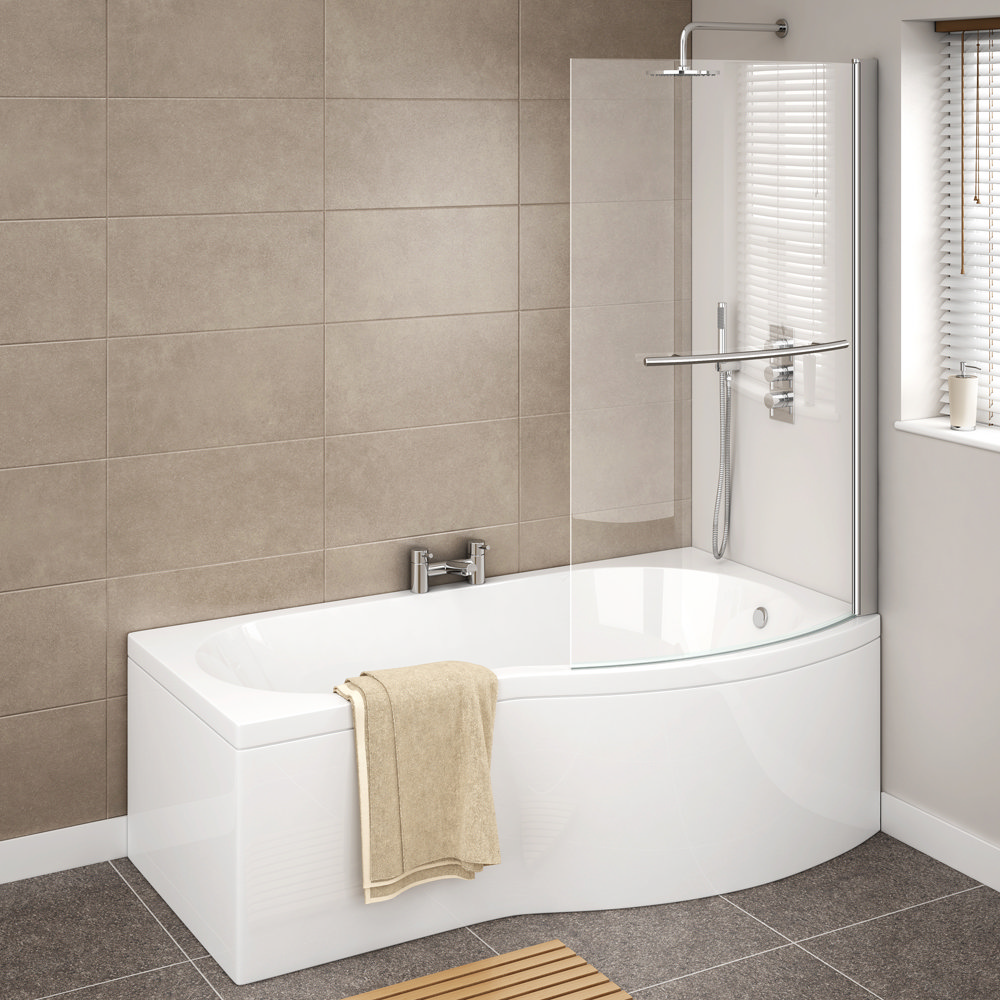 Cruze B Shaped Shower Bath With Screen & Panel | Victorian Plumbing