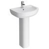 Cruze Basin with Full Pedestal (550mm Wide - 1 Tap Hole) profile small image view 1 