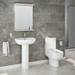 Cruze Basin with Full Pedestal (550mm Wide - 1 Tap Hole) profile small image view 2 