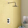 Cruze Concealed Modern Shower Package with Valve + Fixed Round Head profile small image view 1 