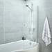 Cruze P Shaped Shower Bath - 1700mm inc. Screen with Knob + Panel profile small image view 3 