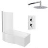 Cruze Shower Bath + Concealed 1 Outlet Shower Pack (1700 B Shaped with Screen + Panel) profile small image view 1 
