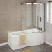 Cruze Shower Bath Enclosure - 1700mm P-Shaped inc. Screen + Panel profile small image view 3 