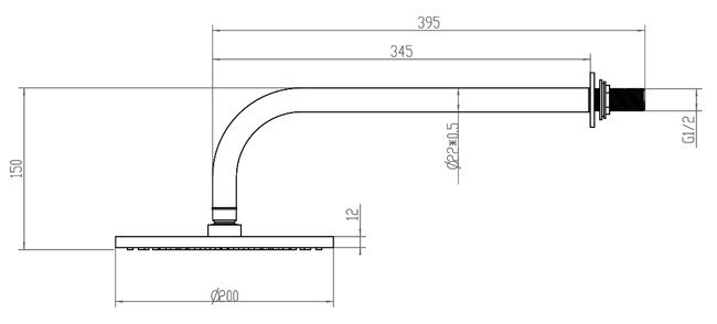 Shower Head Drawing cruze triple concealed shower valve with fixed shower head | online Shower Head Drawing cruze triple concealed shower valve with fixed shower head | online