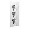 Cruze Triple Round Concealed Thermostatic Shower Valve with Diverter - Chrome profile small image view 1 