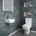 Cubetto 340 x 295mm Wall Hung Small Cloakroom Basin 1TH profile small image view 2 
