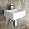 Cubetto 340 x 295mm Wall Hung Small Cloakroom Basin 1TH profile small image view 1 