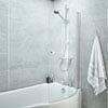 Curved Screen with Knob for P-Shaped Baths NCS3 profile small image view 1 