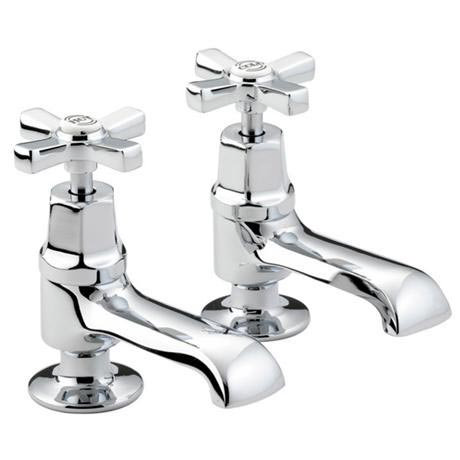Bristan Art Deco Traditional Basin Taps - Chrome - D-1/2-C at Victorian ...