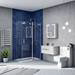 Nova Frameless 1200 x 800 Sliding Door Shower Enclosure profile small image view 3 