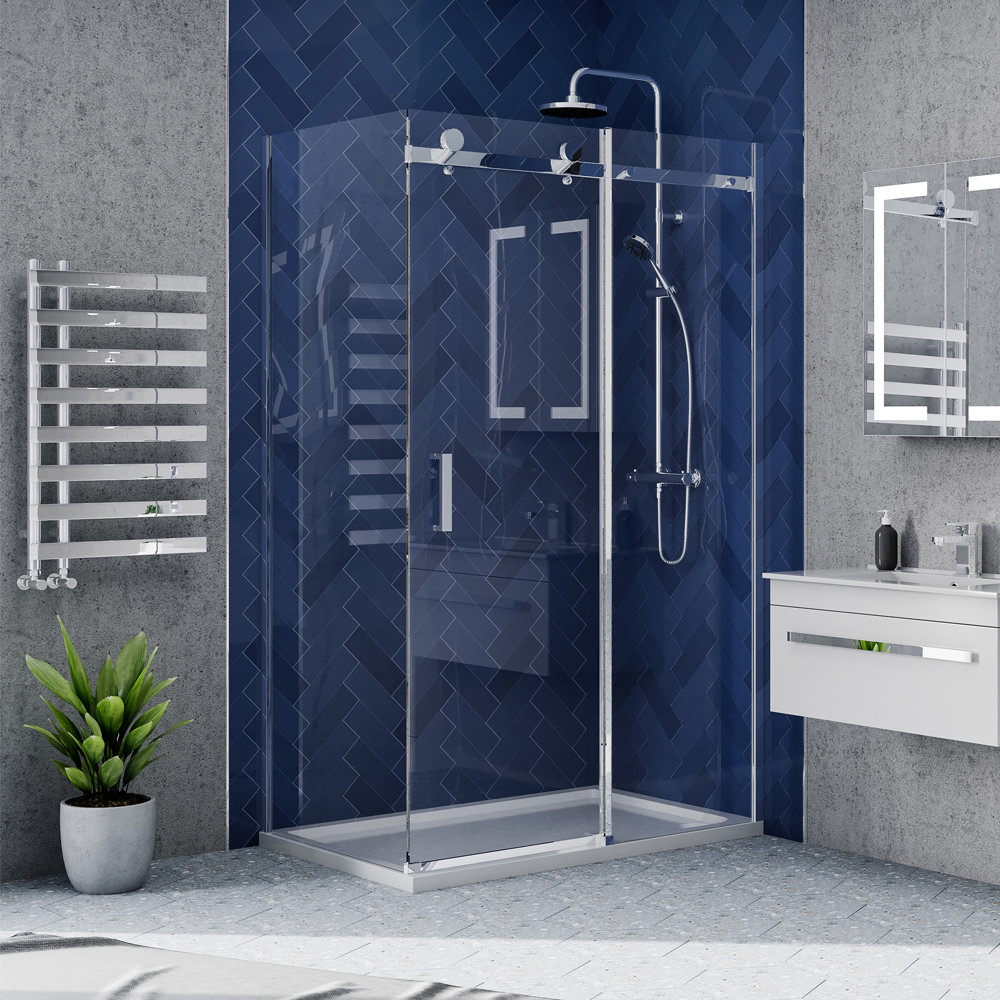 Nova Frameless Sliding Door Panel Enclosure At Victorian Plumbing Uk
