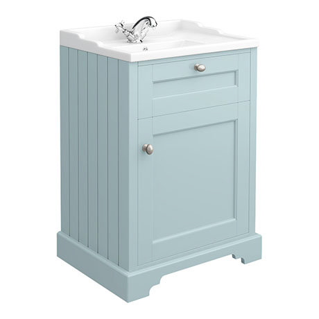 Old London Traditional Vanity Unit (600mm Wide - Duck Egg Blue)