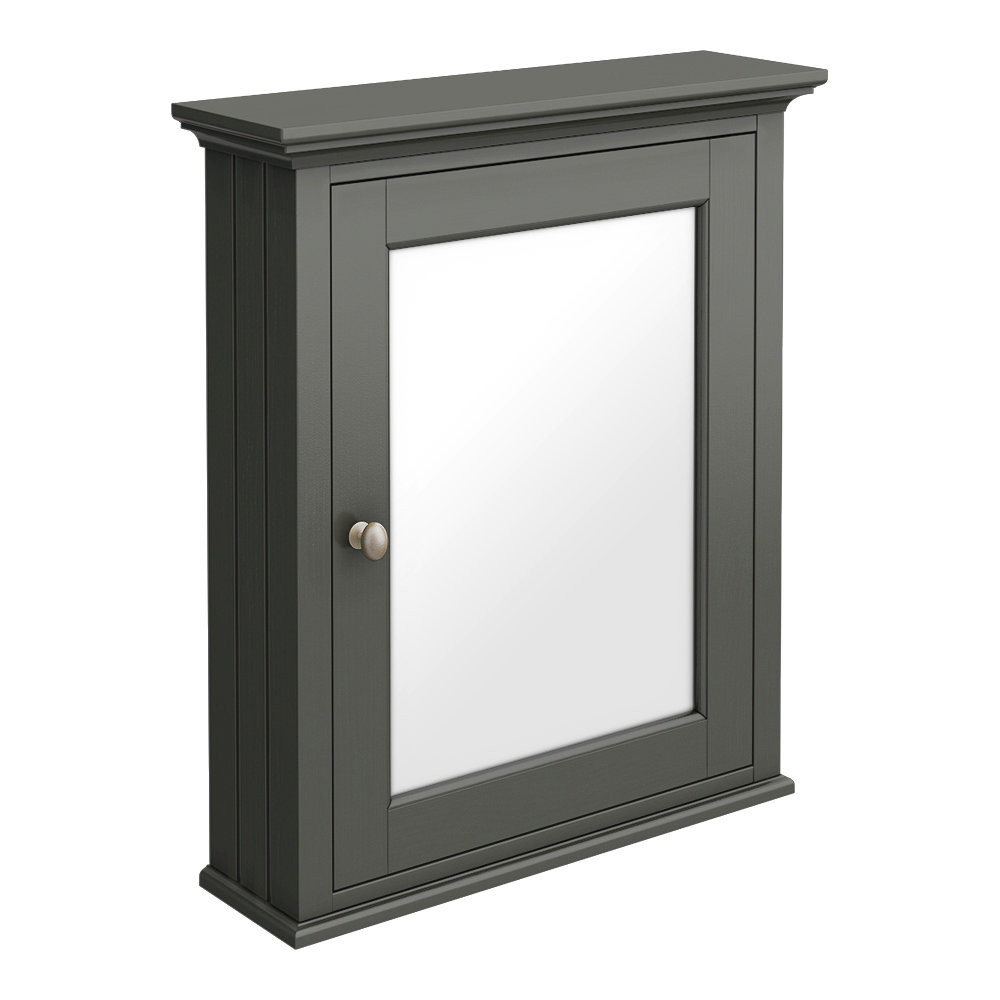 Old London Traditional Mirror Cabinet (650mm Wide - Charcoal)