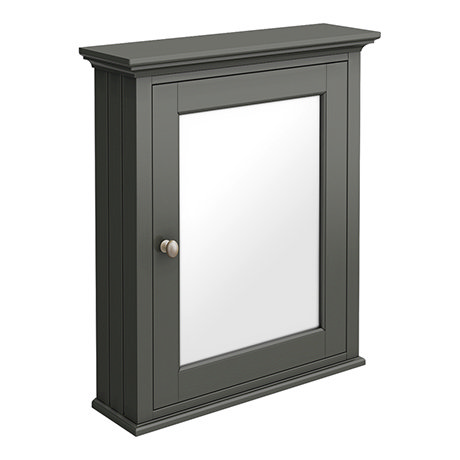 old london traditional mirror cabinet (650mm wide - charcoal)