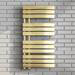Arezzo Brushed Brass Designer Heated Towel Rail 1080 x 550mm profile small image view 2 