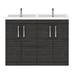 Brooklyn 1205mm Black Double Basin Vanity Unit profile small image view 3 