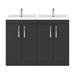 Brooklyn 1205mm Gloss Grey Double Basin Vanity Unit profile small image view 2 