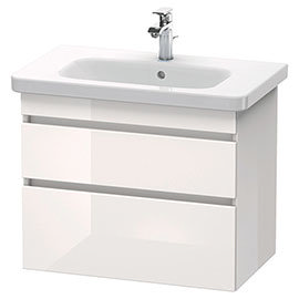 Duravit DuraStyle 800mm 2-Drawer Wall Mounted Vanity Unit - White High Gloss