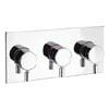 Crosswater - Design Triple Concealed Thermostatic Shower Valve - DE2001RC profile small image view 1 