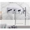 Crosswater - Design Wall Mounted 3 Hole Bath Shower Mixer - DE431WC profile small image view 2 