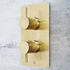 JTP Vos Brushed Brass Single Outlet Thermostatic Concealed Shower Valve with Designer Handles profile small image view 1 