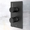 JTP Vos Matt Black Single Outlet Thermostatic Concealed Shower Valve with Designer Handles profile small image view 1 