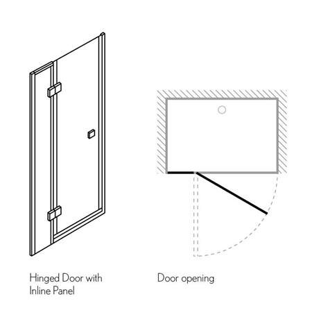 Simpsons - Design Hinged Shower Door with Inline Panel - Various Size ...