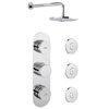 Crosswater - Dial Central 2 Control Shower Valve with 3 Body Jets, Fixed Head & Arm profile small image view 1 