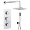 Crosswater - Dial Kai Lever 2 Control Shower Valve with Single Mode Handset, Fixed Head & Arm profile small image view 1 