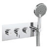 Crosswater - Dial Kai Lever 2 Control Shower Valve with 3 Mode Handset profile small image view 1 