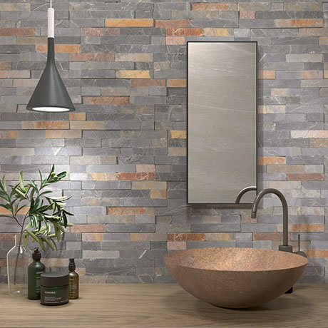 Rustic Split Face Tiles 180 X 350mm, Rustic Stone Bathroom Tiles