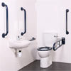 Bristan - DocM Close Coupled WC Pack with TMV3 Thermostatic Basin Mixer Tap - Blue Aluminium - DOCM-T3-B profile small image view 1 