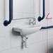 Milton Doc M Pack - Accessible Bathroom Toilet, Basin + Blue Grab Rails profile small image view 2 