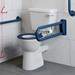 Milton Doc M Pack - Accessible Bathroom Toilet, Basin + Blue Grab Rails profile small image view 3 