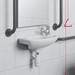 Milton Doc M Pack - Accessible Bathroom Toilet, Basin + Grey Grab Rails profile small image view 2 