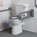 Milton Doc M Pack - Accessible Bathroom Toilet, Basin + Grey Grab Rails profile small image view 3 