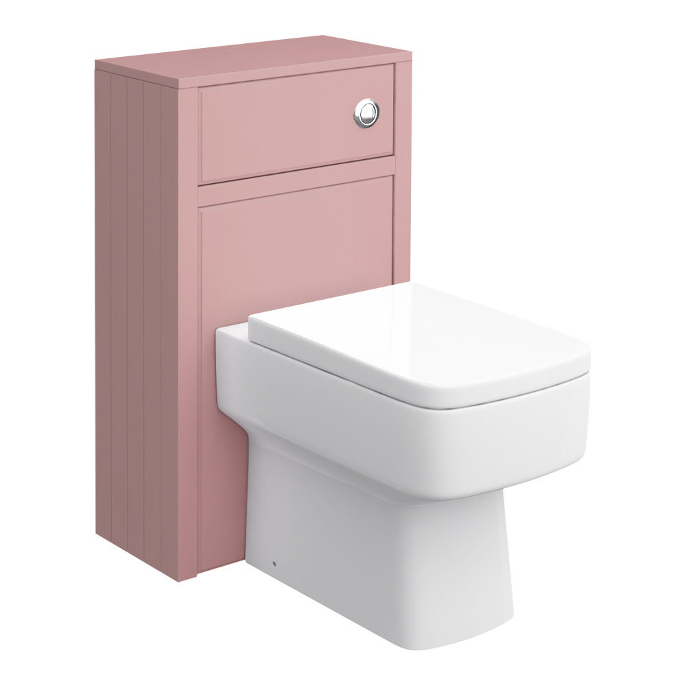 Chatsworth Traditional Back to Wall WC Unit - Dusky Pink (Excludes Pan ...