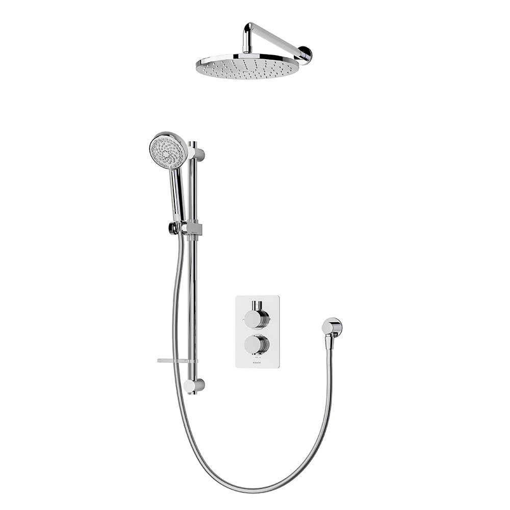 Aqualisa Dream Round Thermostatic Mixer Shower with Adjustable and Wall Fixed Heads - DRMDCV2.ADFW.RND