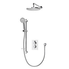 Aqualisa Dream Round Thermostatic Mixer Shower with Adjustable and Wall Fixed Heads - DRMDCV2.ADFW.RND