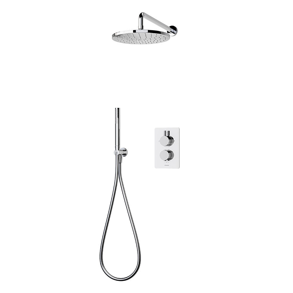 Aqualisa Dream Round Thermostatic Mixer Shower with Hand Shower and Wall Fixed Head - DRMDCV2.HSFW.RND