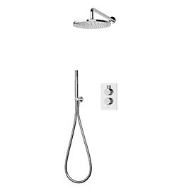 Aqualisa Dream Round Thermostatic Mixer Shower with Hand Shower and Wall Fixed Head - DRMDCV2.HSFW.RND